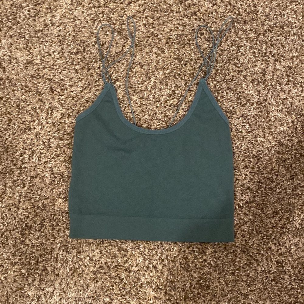Urban Outfitters Green Seamless Tank Top